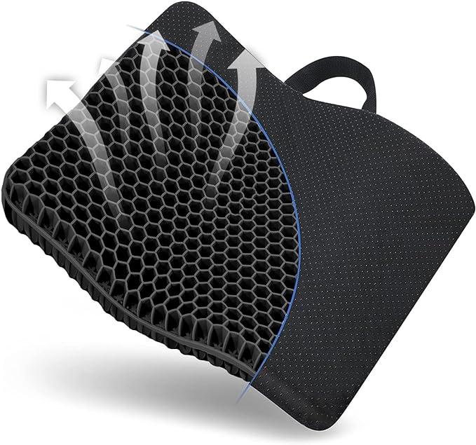 Gel Seat Cushion, for Long Sitting -Double Thick Gel Seat Cushion Breathable by Fzitiy
