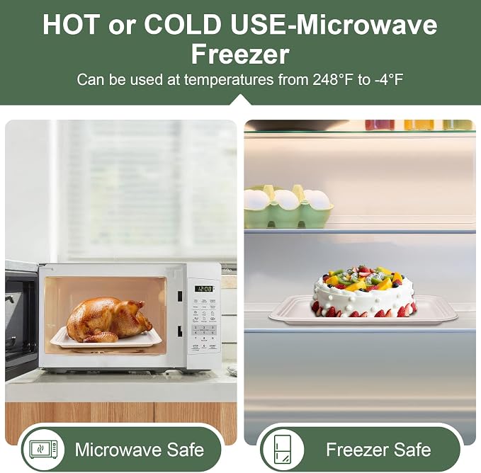 60 Pack White Disposable Food Trays, 14INCH Extra Large Disposable Plates - Image 6