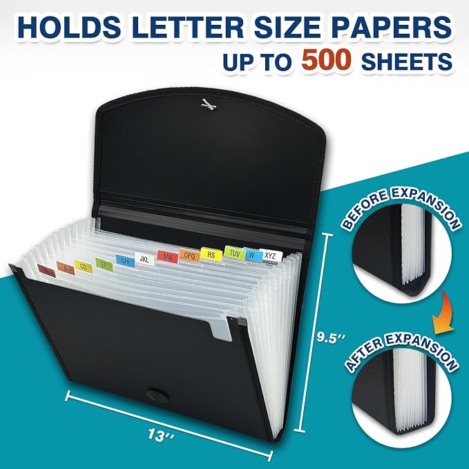 H4D 13-Pocket Accordion File Organizer - Image 4