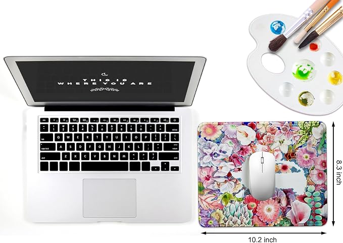 JIKIOU 3 Pack Mouse Pad with Stitched Edge, Portable Size-10.2x8.3in Blank | - Image 3