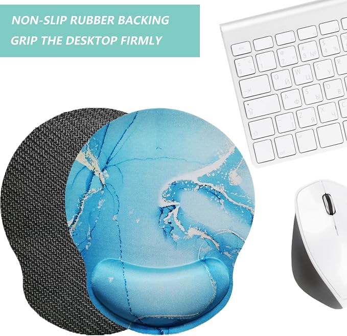 Mouse Pad with Wrist Support, Ergonomic Mouse Pad with Memory Foam Wrist Rest - Image 4
