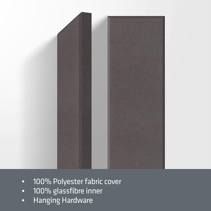2” Thick Acoustic Panels with Hanging Brackets to the Wall, Mud Grey - Image 7