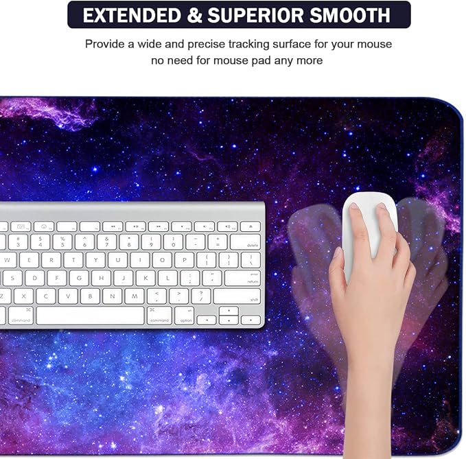 Extended Gaming Mouse Pad, Large Desk Pad Laptop Computer Keyboard Mat - Image 4