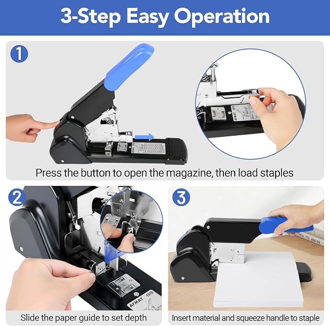AFMAT Heavy Duty Stapler, 220 Sheets Capacity Stapler - Image 7