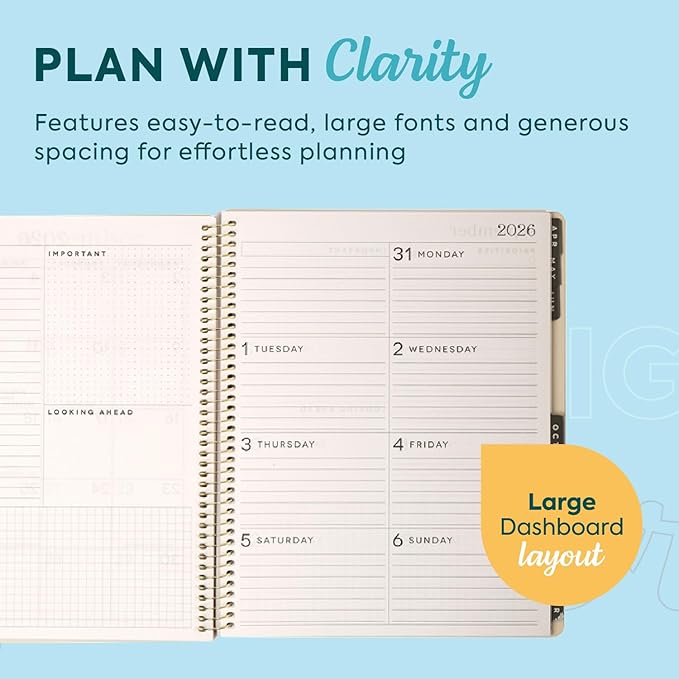 GO BIG Large-Print Planner April 2026–June 2027, 15-Month Twin-Loop-Bound - Image 3