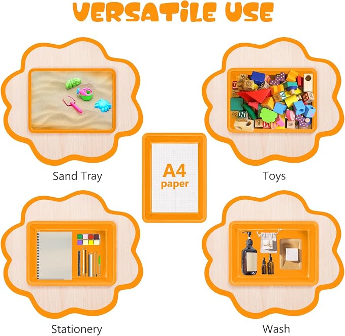 ShineMe 6 Pack Paper Trays for Classroom, Stackable Letter Size Storage Tray - Image 5