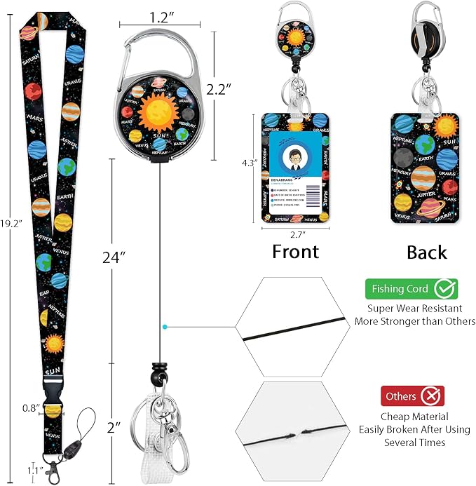 Giancomics Space Planet Sun Lanyards - Image 5