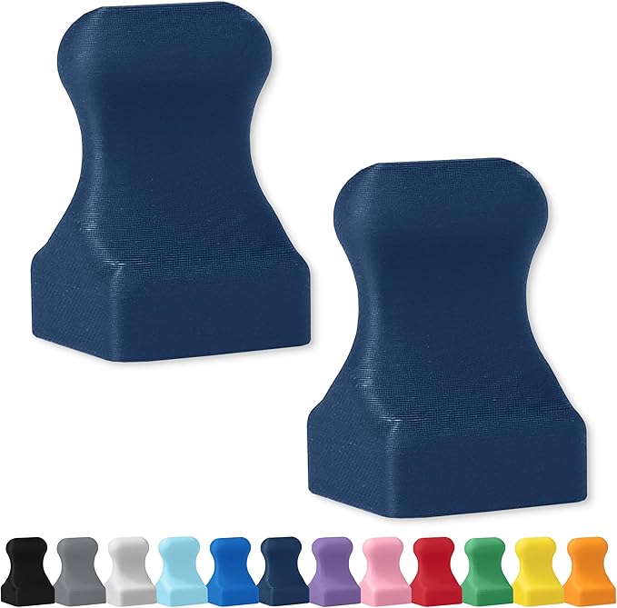 Glassboard Studio MiniPawn Magnet - Strong Neodymium Rare Earth Magnets for Fridge, Whiteboard, Locker & Magnetic Glassboards - Ideal for Crafting & Office Use - Strong Fridge Magnets (Navy Blue, 2)-DeskLoop Office