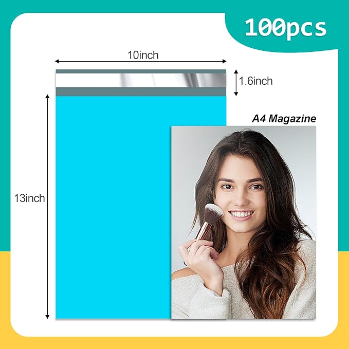 Poly Mailers 10x13 inch 100 Pcs, Waterproof and Tear-resistant Shipping Bags - Image 2