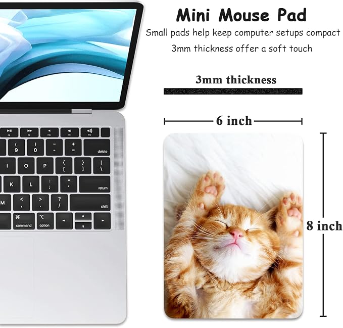 Dapesuom Small Mouse Pad, 6 x 8 Inch Thick Rubber Premium-Textured Non-Slip - Image 2