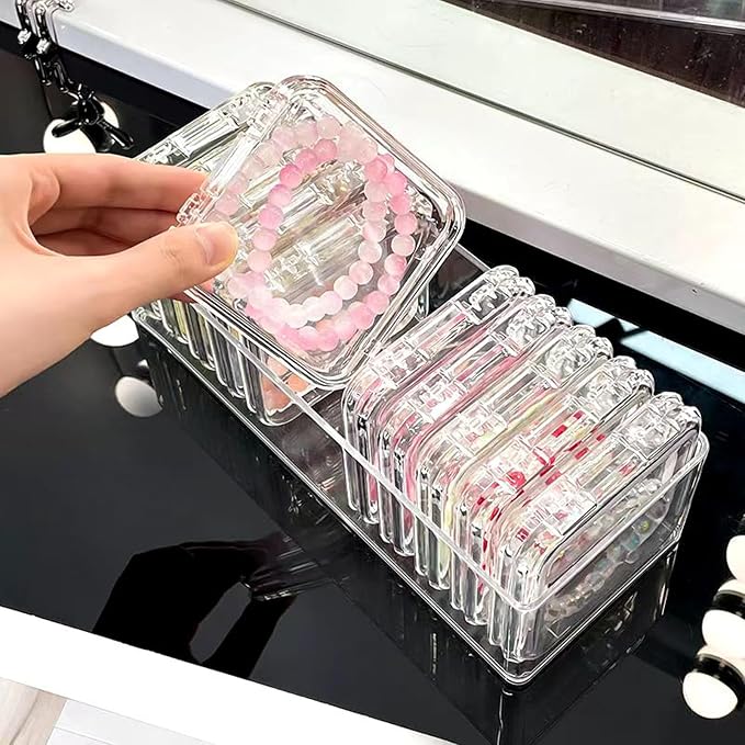 Acrylic jewelry box, crystal storage box, crystal bracelet transparent desktop - Image 3