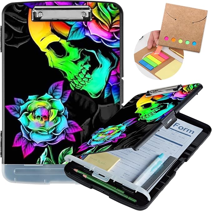Clipboard with Storage, Heavy Duty Plastic Storage Clipboard with Low Profile - Image 2