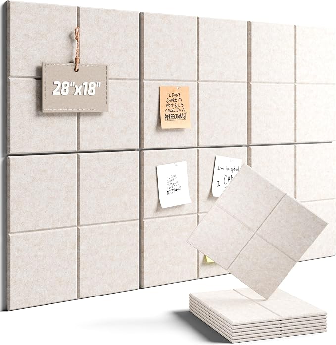 Felt Bulletin Board Tiles -28"x18" Cork Board Alternative by FLUXYNARA