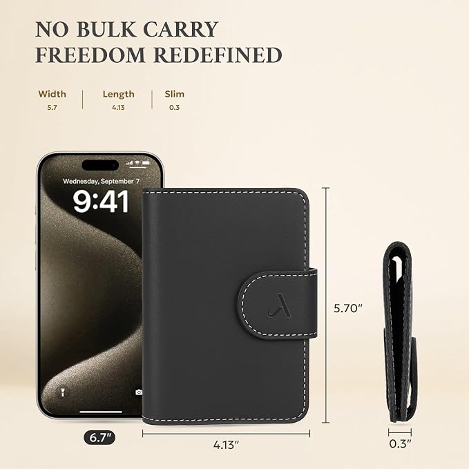 ALLIVE Passport Holder for Travel, Genuine Leather Passport Holder - Image 5