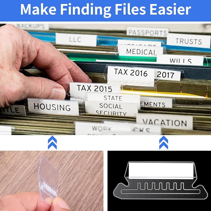 Reastar Hanging File Folder Tabs, File Tabs - Image 5