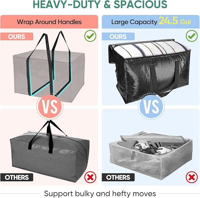 BALEINE 4-Pack Oversized Moving Bags - Image 4
