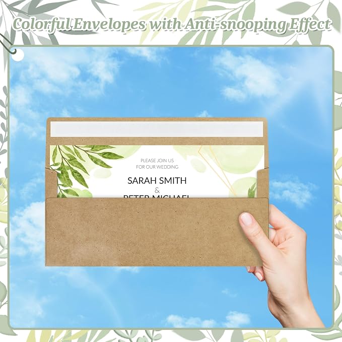 50 Pcs Kraft #10 Business Envelopes, Self Seal Standard Envelopes, Windowless - Image 5