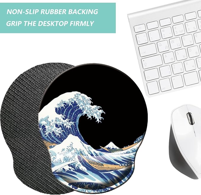 Mouse Pad with Wrist Support, Ergonomic Mouse Pad with Memory Foam Wrist Rest - Image 4