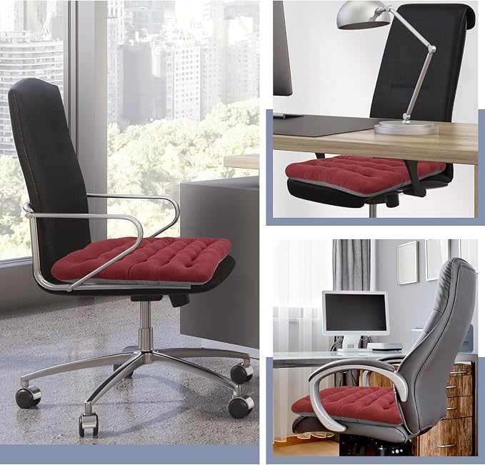 BUYUE Good Support Office Chair Cushion Padded, Soft Velvet Comfortable - Image 6
