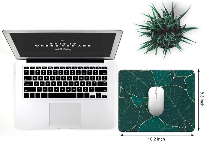 JIKIOU 3 Pack Mouse Pad with Stitched Edge, Portable Size-10.2x8.3in Leaf | - Image 2