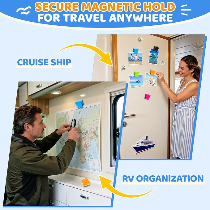 Grtard 6 Pack Magnetic Clips Heavy Duty, Colorful Magnet Clips - Image 5