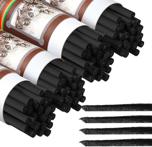 Gueevin 100 Pcs Willow Charcoal Sticks, Willow Charcoal, Artists, Beginners, Students, Perfect for Sketching, Drawing, Shading, and Fine Art (7-9mm)-DeskLoop Office