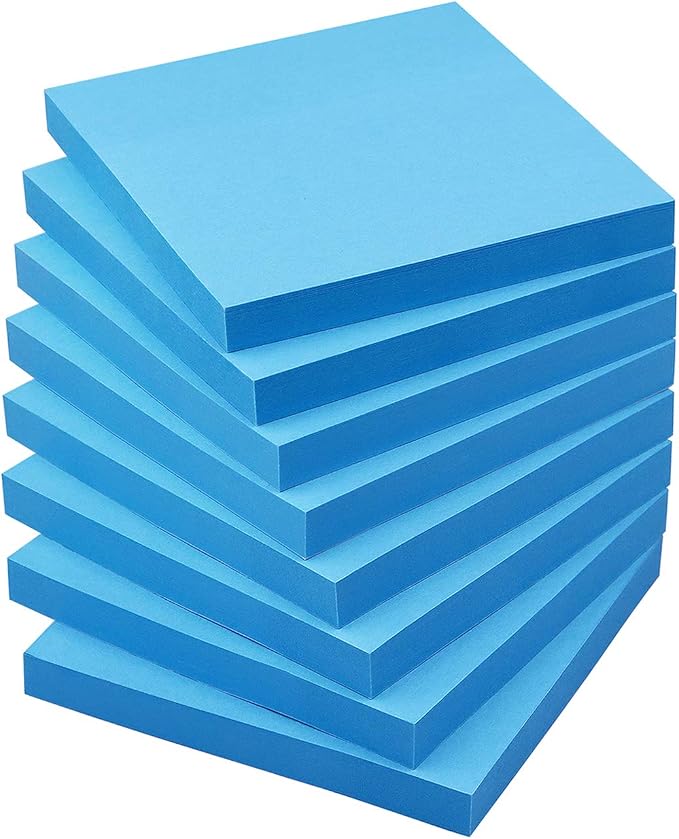 Sticky Notes 3x3 Self-Stick Notes Bright Colors Sticky Notes 8 Pads 80 Sheet/Pad by EasternWolf