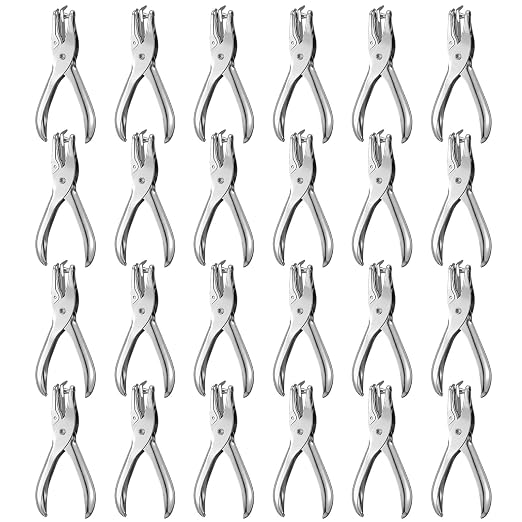 Single Hole Puncher 24 Pcs Mini Handheld 1/4in Round Hole Paper Punch Tool | 24 by Unknown