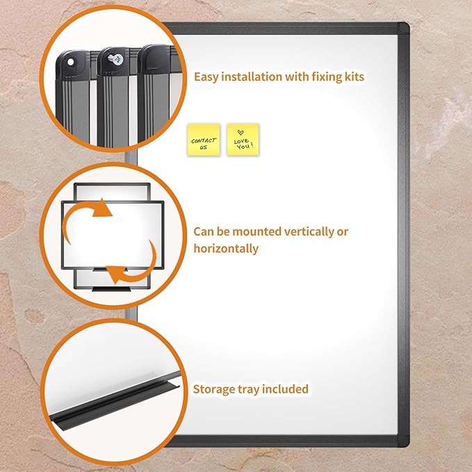 VIZ-PRO Magnetic Dry Erase White Board, 48 X 32 Inches - Image 4