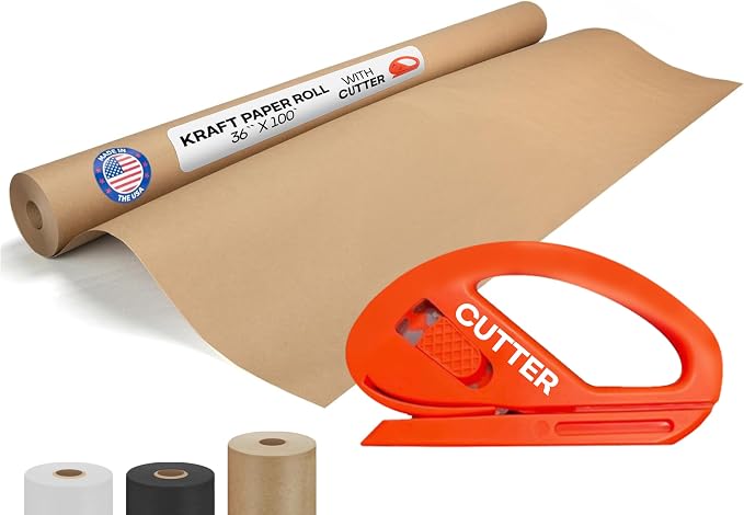 Brown Kraft Paper Roll 36" x 1200" by IDLPackaging