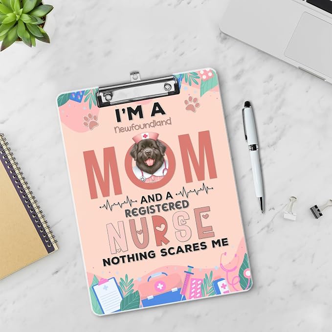I'm a Newfoundland Mom and a Registered Nurse Nothing Scares Me Acrylic - Image 3