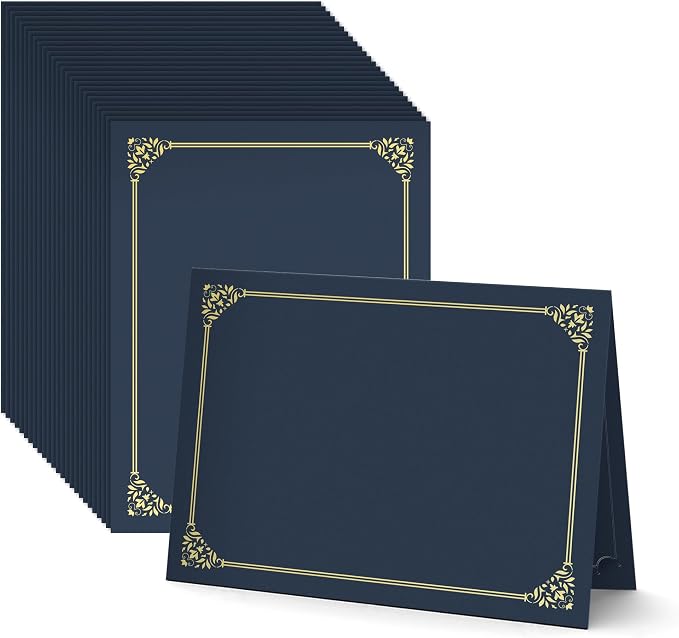 BELLE KR® Blue Certificate Holders 8.5 x 11, Cardstock and Documents by BELLEKR