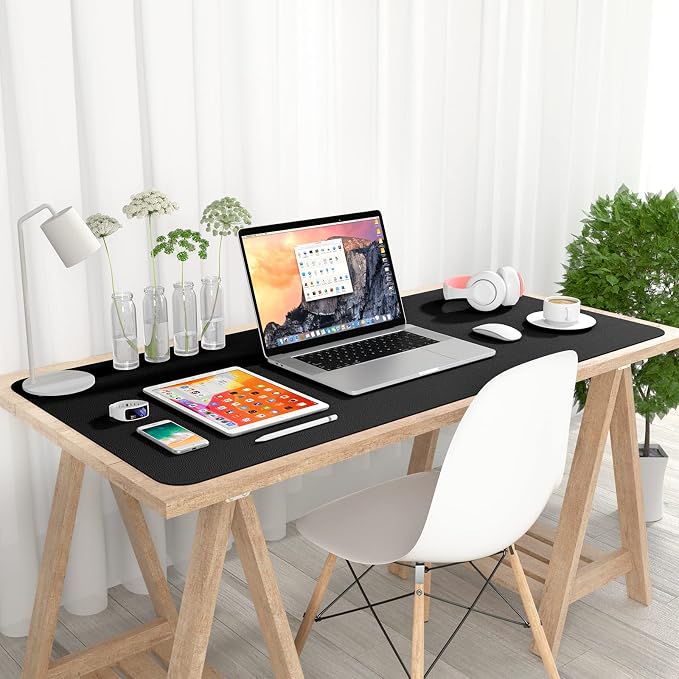 Hsurbtra Desk Pad, 35.5" x 17" PU Leather Desk Mat, XXL Extended Mouse Pad - Image 7