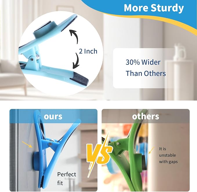 12 Pack Chip Clips Bag Clip, Magnetic Food Clip - Image 2