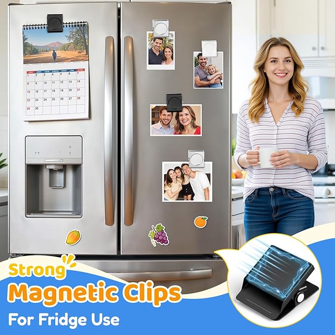 Grtard 24 Pack Magnetic Clips Heavy Duty, Refrigerator Magnets, Strong Magnetic - Image 2