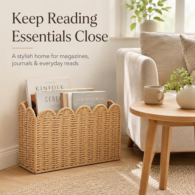 Paper Rope Magazine Holder for Floor - Image 2