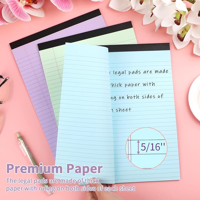 Colored Legal Pads, 3 Pack Writing Pads 8.5 x 11 inch, Micro Perforated - Image 4
