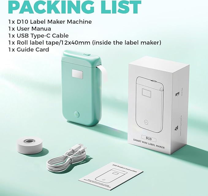 Label Maker, Bluetooth Label Makers Compatible with Phone, Label Maker Machine with Tape, Mini Label Maker for Family School, Label Machine with Lots of Style Templates Easy to Use-DeskLoop Office