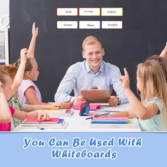 Yexiya 480 Pcs Magnetic Dry Erase Labels, Reusable Blank Strips - Image 6