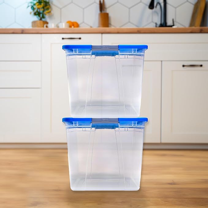 HOMZ 4-Pack Secure Latch, 64 Quart, and Office Organization - Image 8
