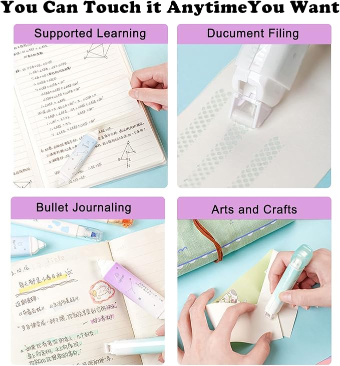 2 in 1 Correction Tape and Double Sided Tape Roller, Cute Quick Dry Japan - Image 7