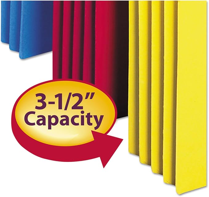 Smead File Pocket, Straight-Cut Tab, 3-1/2" Expansion, Letter Size, 5 per Pack - Image 2
