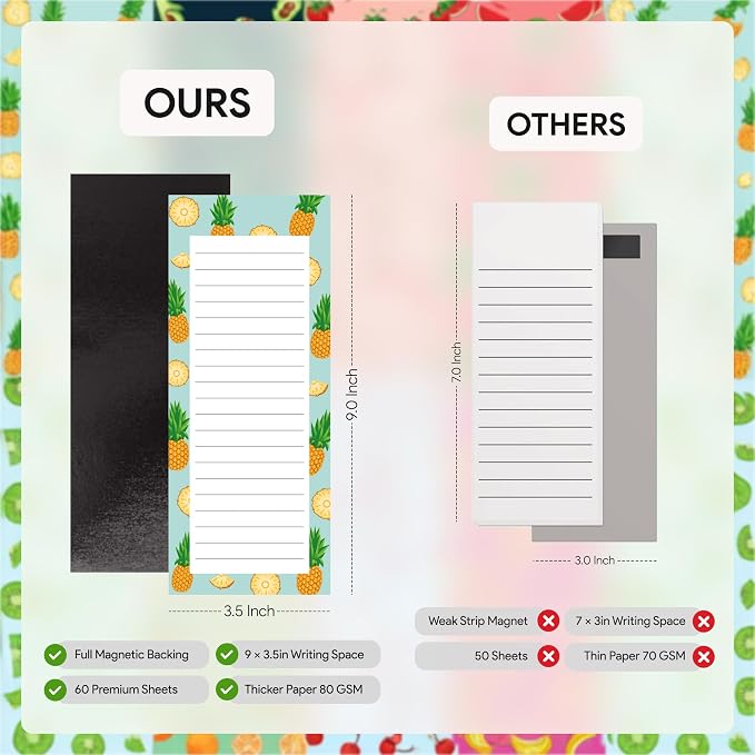8 Large Magnetic Notepads – Big Notepads - Image 3