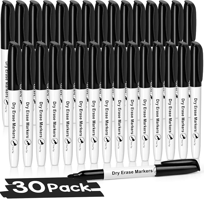 V-Opitos 30 Pack Fine Tip Dry Erase Markers by Wearecommittedtotheresearchandproductionofhigh-qualitykidstoysschoolofficesuppliesandholidayproducts