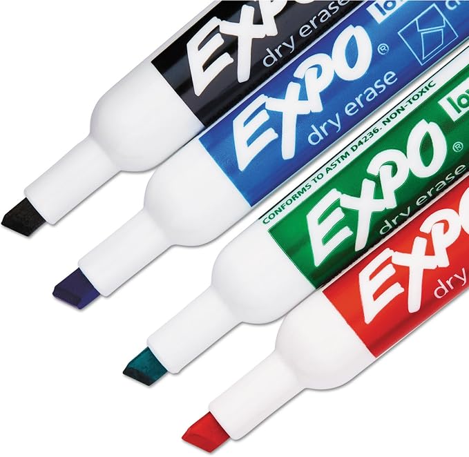 EXPO Dry Erase Markers, Low Odor Ink, Chisel Tip, Organization, Essential - Image 6