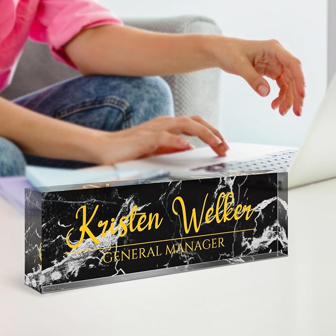 Name Plate for Desk, Desk Name Plate Personalized, Office Decor for Women Men - Image 6
