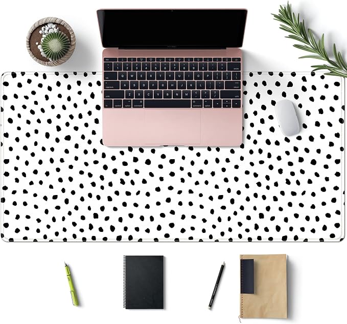 Boho Desk Mat, Polka Dot Large Mouse Pad Desk Pad Boho Desk Accessories - Image 3