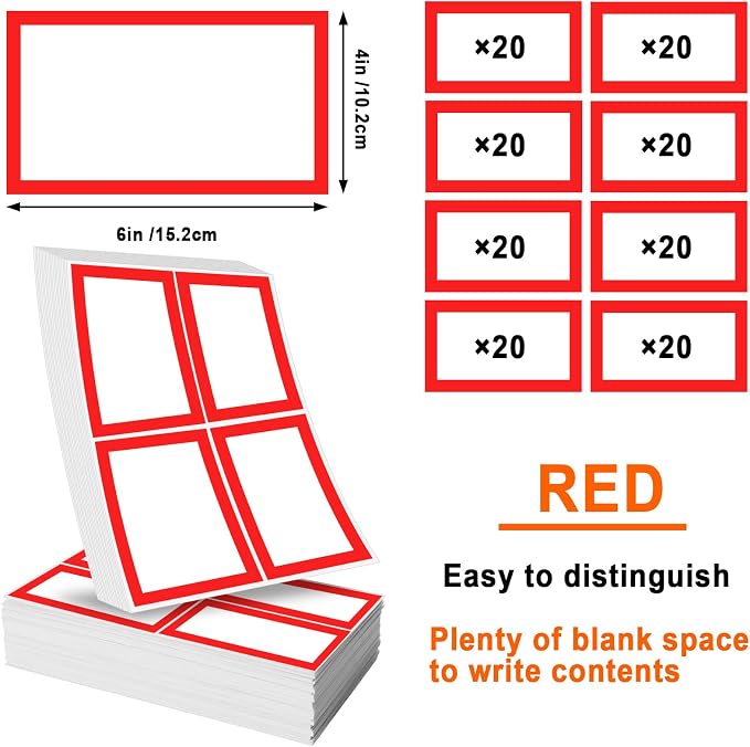 6 x 4 inch Large Moving Labels for Boxes, Blank Moving Boxes Labels Stickers - Image 2