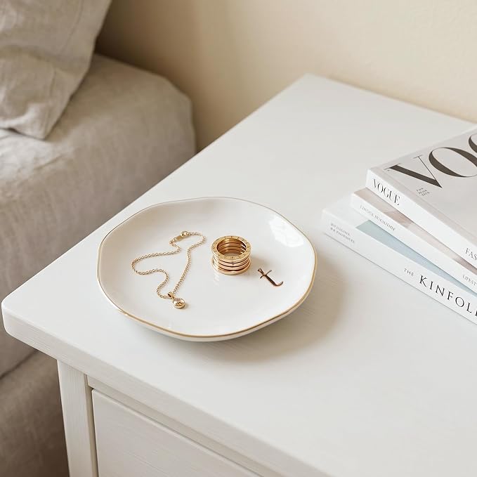 Ceramic Jewelry Tray, Personalized Initial Jewelry Dish - Image 6