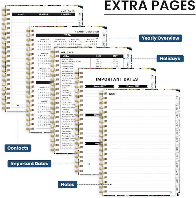 Planner 2026-2027, Hardcover Monthly and Weekly Academic Planner July 2026 - Image 5
